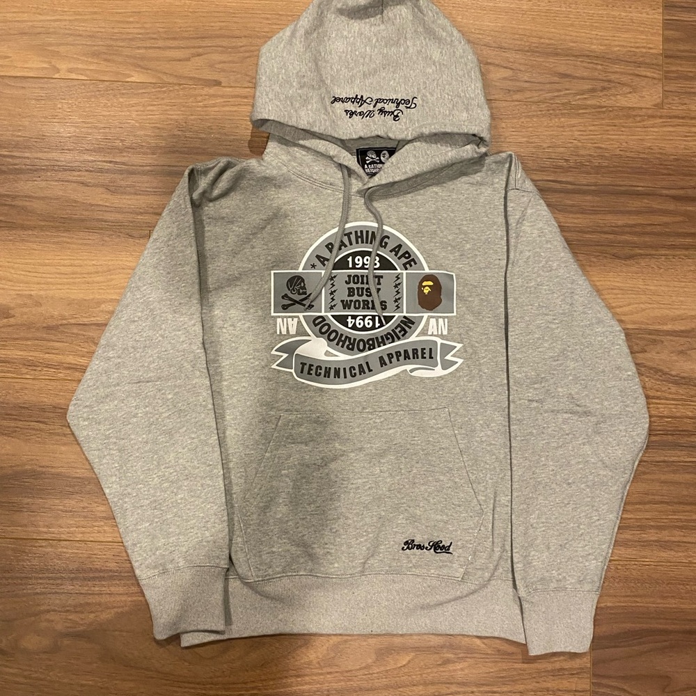 Med Bape x Neighborhood Grey Hoodie